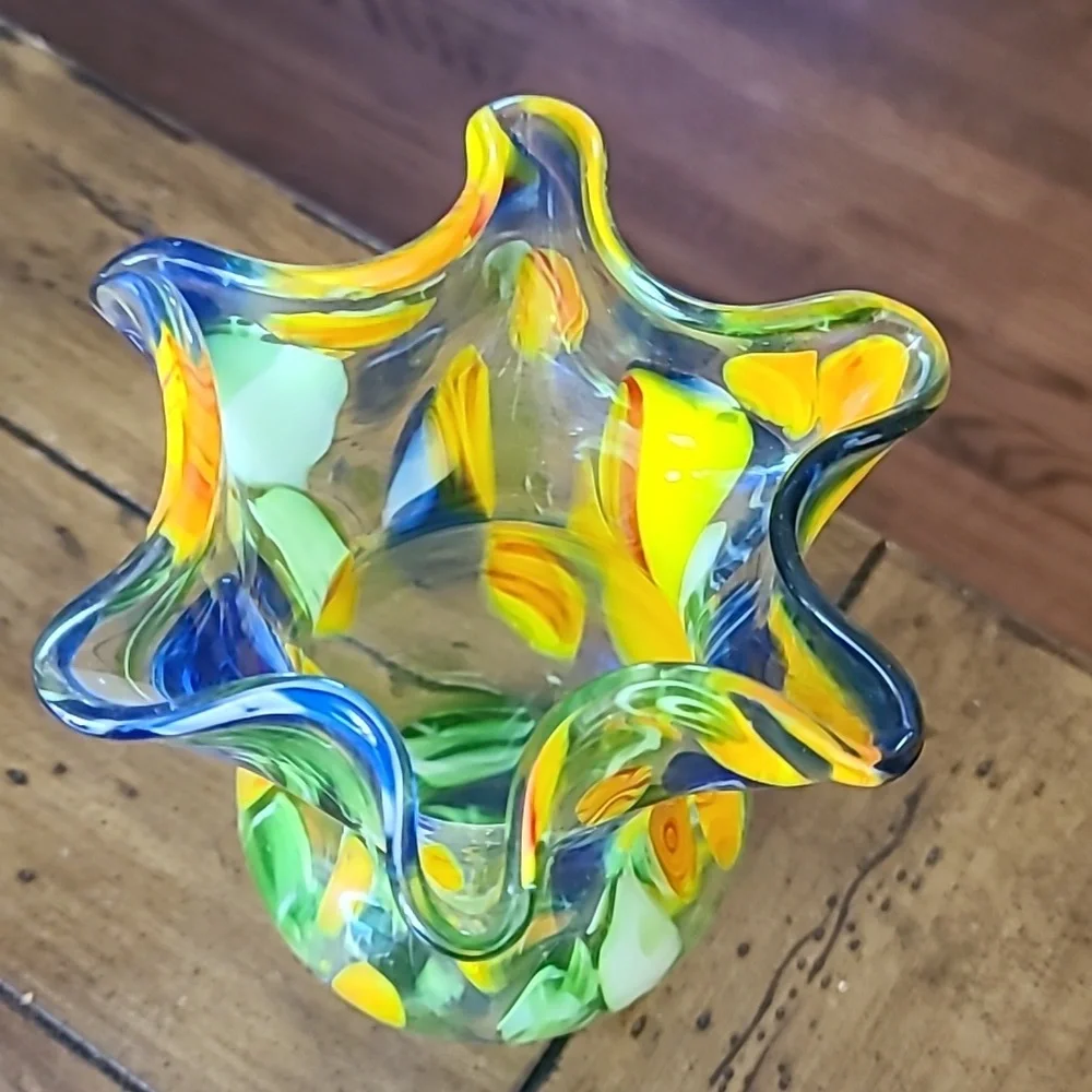 Colorful glass vase - Picture 4 of 7